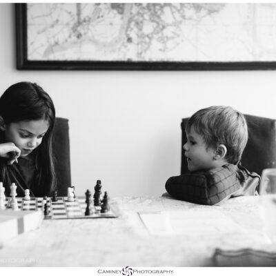 My daughter and her cousin having a very serious game of chess.